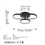 Opviq Halka-13310 Lámpara de araña de metal negra